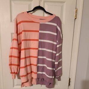 Striped Pink and Purple Sweater